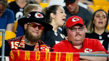 PITTSBURGH, PA - AUGUST 17: Kansas City Chiefs fans look on during a preseason game between the Pittsburgh Steelers and the Kansas City Chiefs on August 17, 2019 at Heinz Field in Pittsburgh, Pennsylvania. (Photo by Justin K. Aller/Getty Images)