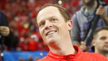 Dec 31, 2015; Atlanta, GA, USA; Houston Cougars assistant coach Major Applewhite after a game against the Florida State Seminoles in the 2015 Chick-fil-A Peach Bowl at the Georgia Dome. Houston defeated Florida State 38-24. Mandatory Credit: Brett Davis-USA TODAY Sports