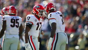 Nakobe Dean, Quay Walker, Georgia Bulldogs. (Mandatory Credit: Brett Davis-USA TODAY Sports)