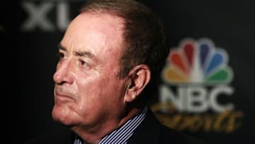 Jan 27, 2015; Phoenix, AZ, USA; NBC Sports play-by-play announcer Al Michaels during the NBC Sports Group Press Conference at Media Center-Press Conference Room B. Mandatory Credit: Peter Casey-USA TODAY Sports
