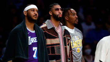 LOS ANGELES, CALIFORNIA - MARCH 11: Anthony Davis #3 of the Los Angeles Lakers in the fourth quarter at Crypto.com Arena on March 11, 2022 in Los Angeles, California. NOTE TO USER: User expressly acknowledges and agrees that, by downloading and/or using this Photograph, user is consenting to the terms and conditions of the Getty Images License Agreement. (Photo by Ronald Martinez/Getty Images)