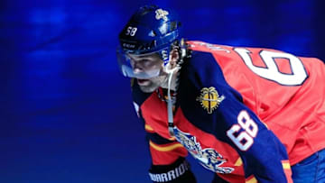 Jaromir Jagr will most likely be unprotected by Florida during the expansion draft, but might be too risky of a pick for Las Vegas to be interested in . Mandatory Credit: Robert Mayer-USA TODAY Sports