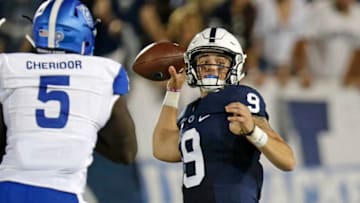 STATE COLLEGE, PA - SEPTEMBER 16: Trace McSorley #9 of the Penn State Nittany Lions looks to pass against the Georgia State Panthers at Beaver Stadium on September 16, 2017 in State College, Pennsylvania. (Photo by Justin K. Aller/Getty Images)