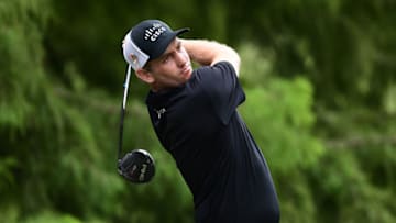 MEMPHIS, TENNESSEE - AUGUST 01: Brendon Todd of the United States plays his shot from the 12th tee during the third round of the World Golf Championship-FedEx St Jude Invitational at TPC Southwind on August 01, 2020 in Memphis, Tennessee. (Photo by Stacy Revere/Getty Images)