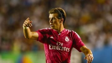 Jul 29, 2014; Dallas, TX, USA; Real Madrid forward Gareth Bale (11) reacts during the game against AS Roma at Cotton Bowl Stadium. Mandatory Credit: Kevin Jairaj-USA TODAY Sports