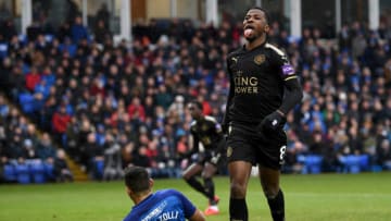 PETERBOROUGH, ENGLAND - JANUARY 27: Kelechi Iheanacho of Leicester City reacts following a missed chance during The Emirates FA Cup Fourth Round match between Peterborough United and Leicester City at ABAX Stadium on January 27, 2018 in Peterborough, England (Photo by Michael Regan/Getty Images)