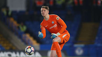 LONDON, ENGLAND - APRIL 13: Marcin Bulka of Chelsea during the Premier League 2 match between Chelsea and Tottenham Hotspur at Stamford Bridge on April 13, 2018 in London, England. (Photo by Catherine Ivill/Getty Images)