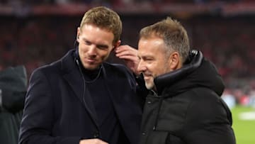 Hansi Flick disappointed by departure of Julian Nagelsmann from Bayern Munich. (Photo by Alexander Hassenstein/Getty Images)