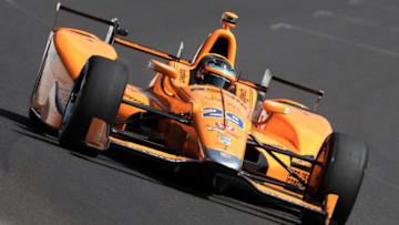 INDIANAPOLIS, IN - MAY 26: Fernando Alonso of Spain, driver of the #29 Chandon Honda (Photo by Chris Graythen/Getty Images)