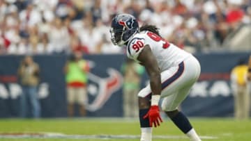 Sep 7, 2014; Houston, TX, USA; Houston Texans linebacker Jadeveon Clowney (90) during the game against the Washington Redskins at NRG Stadium. Mandatory Credit: Kevin Jairaj-USA TODAY Sports