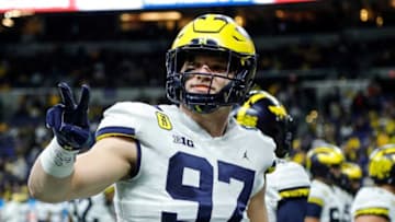 Michigan's Aidan Hutchinson is among the top candidates to be the No. 1 pick in April's draft.Syndication Usa Today