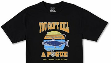Discover Volcom's 'Outer Banks' "You can't kill a Pogue" shirt on Amazon.