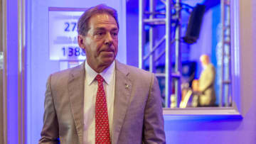 Nick Saban, Alabama Crimson Tide, SEC Media Days. (Mandatory Credit: Vasha Hunt-USA TODAY Sports)