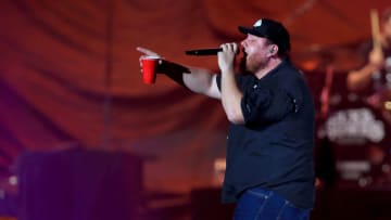 ATLANTA, GEORGIA - NOVEMBER 17: Luke Combs performs onstage during the ATLIVE Concert 2019 at Mercedes-Benz Stadium on November 17, 2019 in Atlanta, Georgia. (Photo by Carmen Mandato/Getty Images)