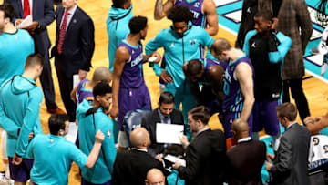 Charlotte Hornets huddle (Photo by Brock Williams-Smith/NBAE via Getty Images)