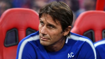 SINGAPORE - JULY 25: Chelsea FC team manager Antonio Conte looks during the International Champions Cup match between Chelsea FC and FC Bayern Munich at National Stadium on July 25, 2017 in Singapore. (Photo by Thananuwat Srirasant/Getty Images for ICC)