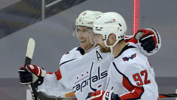 Nicklas Backstrom, Evgeny Kuznetsov, Washington Capitals Mandatory Credit: Charles LeClaire-USA TODAY Sports
