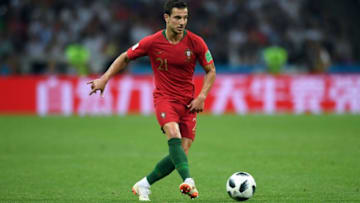 SOCHI, RUSSIA - JUNE 15: Portugal player Cedric in action during the 2018 FIFA World Cup Russia group B match between Portugal and Spain at Fisht Stadium on June 15, 2018 in Sochi, Russia. (Photo by Stu Forster/Getty Images)