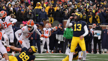 Michigan Wolverines kicker Jake Moody. (Photo by Gregory Shamus/Getty Images)