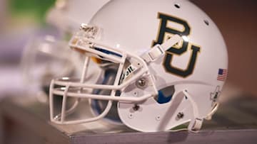 College Football: Closeup view of Baylor helmet during game vs Kansas at Memorial Stadium. Equipment.Lawrence, MO 10/26/2013CREDIT: David Eulitt (Photo by David Eulitt /Sports Illustrated/Getty Images)(Set Number: X157118 TK1 R1 F117 )