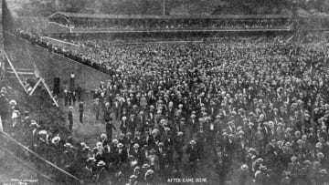 (Public domain photo of 1893 Princeton team via Wikimedia Commons)   (Public domain photo of Varsity Athletic Field at UT-Austin via Wikimedia Commons)   (Public domain photo of 1893 Oregon State football team via Wikimedia Commons)