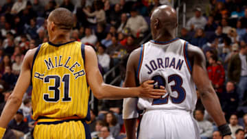 Michael Jordan, Reggie Miller, Chicago Bulls (Photo by G Fiume/Getty Images)