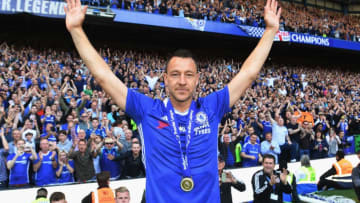 LONDON, ENGLAND - MAY 21: John Terry of Chelsea salutes the crowd after the Premier League match between Chelsea and Sunderland at Stamford Bridge on May 21, 2017 in London, England. (Photo by Michael Regan/Getty Images)