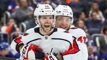 Nic Dowd, Martin Fehervary, Washington Capitals Mandatory Credit: Thomas Salus-USA TODAY Sports