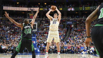 PHILADELPHIA, PA - MAY 5: Ersan Ilyasova #23 of the Philadelphia 76ers. Copyright 2018 NBAE (Photo by Brian Babineau/NBAE via Getty Images)