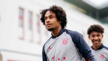 MUNICH, GERMANY - NOVEMBER 24: In this handout image provided by FC Bayern Muenchen arrives Joshua Zirkzee for a training session at Bayern's training ground Säbener Strasse ahead of the UEFA Champions League Group A stage match between FC Bayern Muenchen and RB Salzburg at Allianz Arena on November 24, 2020 in Munich, Germany. (Photo by Handout/FC Bayern via Getty Images)