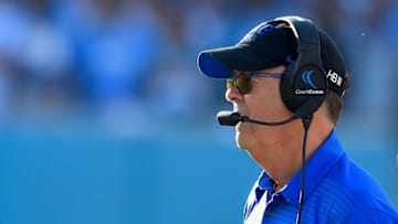 CHAPEL HILL, NC - SEPTEMBER 23: Head coach David Cutcliff of the Duke Blue Devils watches his team play against the North Carolina Tar Heels during their game at Kenan Stadium on September 23, 2017 in Chapel Hill, North Carolina. Duke won 27-17. (Photo by Grant Halverson/Getty Images)