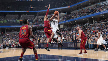MEMPHIS, TN - FEBRUARY 23: Andrew Harrison #5 of the Memphis Grizzlies handles the ball against the Cleveland Cavaliers on February 23, 2018 at FedExForum in Memphis, Tennessee. NOTE TO USER: User expressly acknowledges and agrees that, by downloading and or using this photograph, User is consenting to the terms and conditions of the Getty Images License Agreement. Mandatory Copyright Notice: Copyright 2018 NBAE (Photo by Joe Murphy/NBAE via Getty Images)