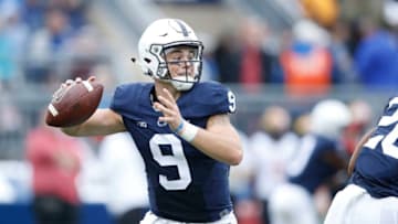 STATE COLLEGE, PA - OCTOBER 08: Trace McSorley #9 of the Penn State Nittany Lions passes the ball against the Maryland Terrapins in the first quarter at Beaver Stadium on October 8, 2016 in State College, Pennsylvania. (Photo by Joe Robbins/Getty Images)