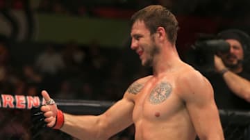 ATLANTA, GA - JULY 30: Nikita Krylov of the Ukraine celebrates after his knockout victory over Ed Herman in their light heavyweight bout during the UFC 201 event on July 30, 2016 at Philips Arena in Atlanta, Georgia. (Photo by Daniel Shirey/Zuffa LLC/Zuffa LLC via Getty Images)