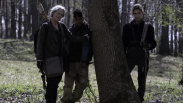 Melissa McBride as Carol Peletier, Angel Theory as Kelly, Nadia Hilker as Magna - The Walking Dead _ Season 11 - Photo Credit: Josh Stringer/AMC