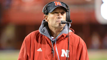 LINCOLN, NE - OCTOBER 14: Head coach Mike Riley of the Nebraska Cornhuskers looks at the clock in late game action against the Ohio State Buckeyes at Memorial Stadium on October 14, 2017 in Lincoln, Nebraska. (Photo by Steven Branscombe/Getty Images)