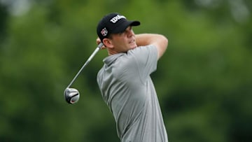 BLAINE, MINNESOTA - JULY 05: Brendan Steele of the United States plays his shot from the 14th tee during the second round of the 3M Open at TPC Twin Cities on July 05, 2019 in Blaine, Minnesota. (Photo by Michael Reaves/Getty Images)
