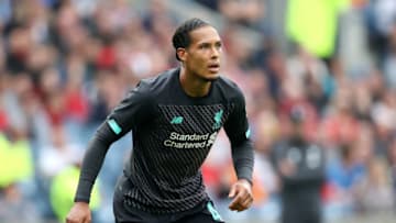 EDINBURGH, SCOTLAND - JULY 28: Virgil Van Dijk of Liverpool looks on during the Pre-Season Friendly match between Liverpool FC and SSC Napoli at Murrayfield on July 28, 2019 in Edinburgh, Scotland. (Photo by Ian MacNicol/Getty Images)