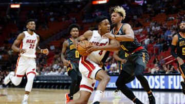 New Minnesota Timberwolves guard Charlie Brown Jr. defends against the Miami Heat. (Photo by Michael Reaves/Getty Images)