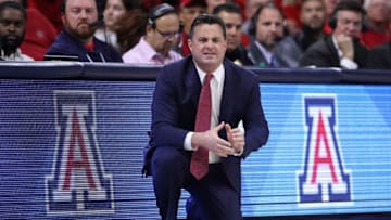 TUCSON, AZ - NOVEMBER 29: Head coach Sean Miller of the Arizona Wildcats reacts during the first half of the college basketball game against the Georgia Southern Eagles at McKale Center on November 29, 2018 in Tucson, Arizona. (Photo by Christian Petersen/Getty Images)