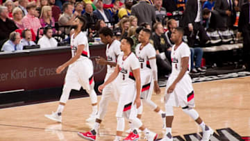 Porltand Trail Blazers [Mandatory Copyright Notice: Copyright 2017 NBAE (Photo by Cameron Browne/NBAE via Getty Images)]