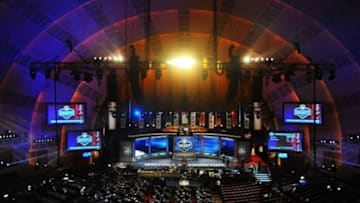 Apr 26, 2012; New York, NY, USA; A general view of Radio City Music Hall before the start of the 2012 NFL Draft. Mandatory Credit: James Lang-USA TODAY Sports