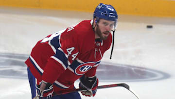 Apr 21, 2022; Montreal, Quebec, CAN; Montreal Canadiens defenseman Joel Edmundson (Mandatory Credit: Jean-Yves Ahern-USA TODAY Sports