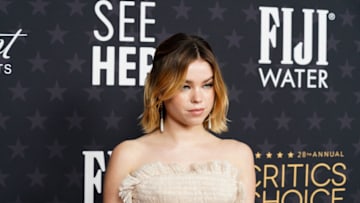 LOS ANGELES, CALIFORNIA - JANUARY 15: Milly Alcock attends as Janelle Monáe accepts the Seventh Annual #SeeHer Award at 2023 Critics' Choice Awards on January 15, 2023 in Los Angeles, California. (Photo by Presley Ann/Getty Images for SeeHer)