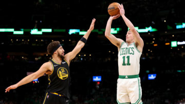 BOSTON, MASSACHUSETTS - JUNE 08: Payton Pritchard #11 of the Boston Celtics (Photo by Maddie Meyer/Getty Images)