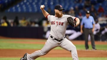 ST PETERSBURG, FL - MAY 23: Craig Kimbrel #46 of the Boston Red Sox throws a pitch in the ninth inning against the Tampa Bay Rays on May 23, 2018 at Tropicana Field in St Petersburg, Florida. The Red Sox won 4-1.(Photo by Julio Aguilar/Getty Images)