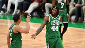 A straightforward sign-and-trade path for the Boston Celtics to find a trade for their top restricted free agent may not exist Mandatory Credit: Brian Fluharty-USA TODAY Sports