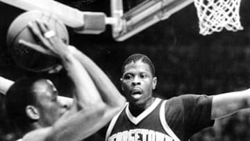 UNITED STATES - CIRCA 2000: Georgetown's Patrick Ewing seemed to be everywhere during game against St. John's. (Photo by Dan Farrell/NY Daily News Archive via Getty Images)