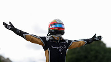 PARIS, FRANCE - APRIL 28: In this handout provided by FIA Formula E, Jean-Eric Vergne (FRA), TECHEETAH, Renault Z.E. 17, wins the Paris ePrix. during the Paris E-Prix in the Paris ePrix, Round 8 of the 2017/18 FIA ABB Formula E Series at Circuit des Invalides on April 28, 2018 in Paris, France. (Photo by Alastair Staley - Handout/FIA Formula E via Getty Images)