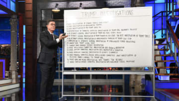 The Late Show with Stephen Colbert during Monday's March 25, 2019 show. Photo: Scott Kowalchyk/CBS ÃÂ©2019 CBS Broadcasting Inc. All Rights Reserved.